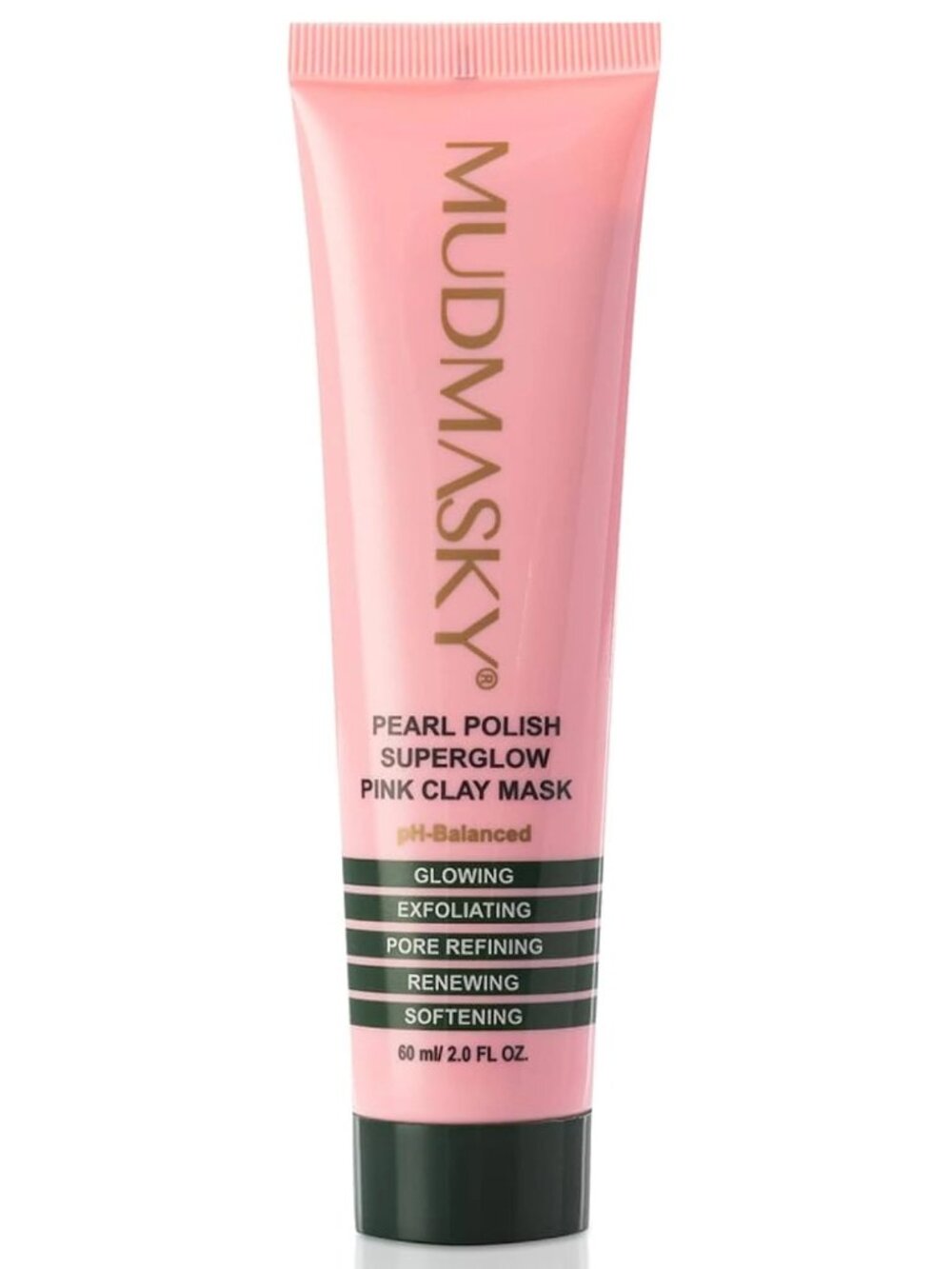 NEW Mudmasky Pearl Polish Superglow Pink Clay Mask